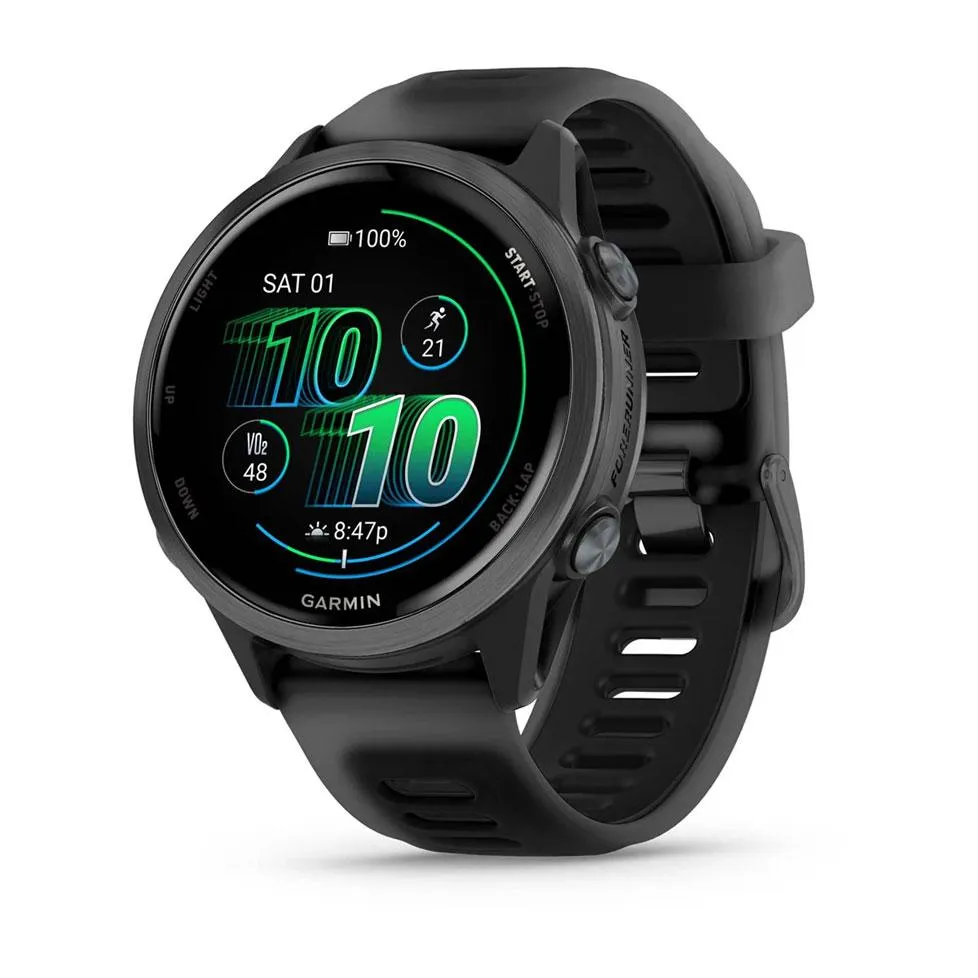 [753759349776] Garmin Forerunner 570 - 47mm slate Grey Aluminum with Translucent Black/Black Band