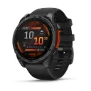 Garmin Fenix 8-47mm, Amoled Slate Gray with Black Silicon Band.